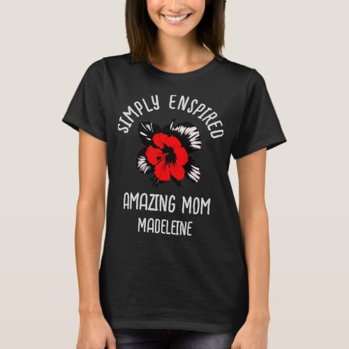 Simply Enspired Amazing Mom Red Hibiscus T_Shirt