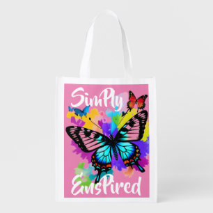 Simply Enspired "Best of Friends" Butterflies Grocery Bag
