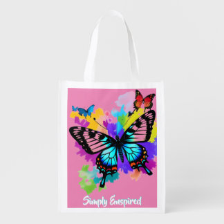 Simply Enspired Butterflies Grocery Bag