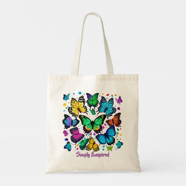Simply Enspired Butterflies Tote Bag (Back)