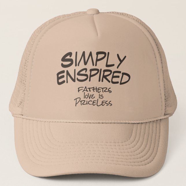 Simply Enspired Fathers Love Customizable Trucker Hat (Front)