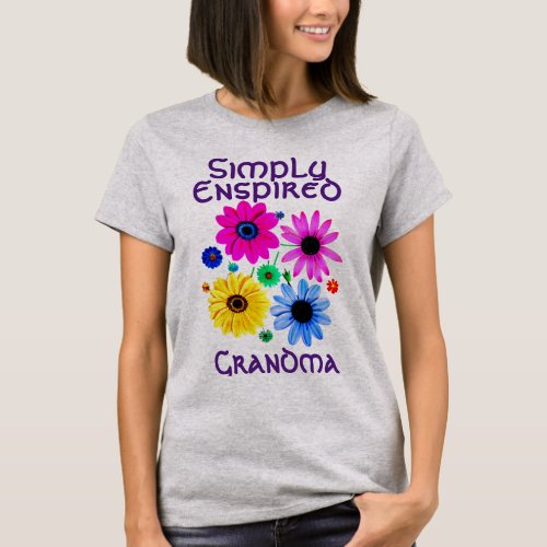Simply Enspired Grandma Flowers T_Shirt