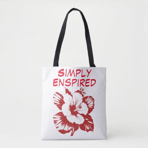 Simply Enspired Hibiscus Customizable Reusable Tote Bag