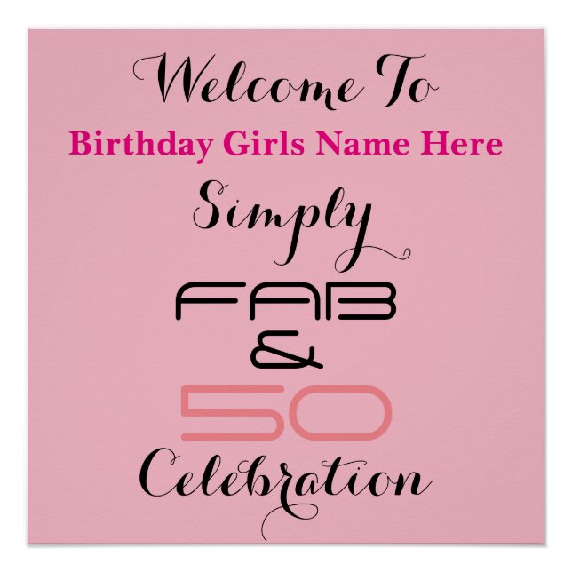 Simply Fab & 50 Birthday - Poster (Front)