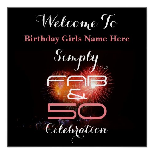 Simply Fab  50 Womans Birthday _ Poster