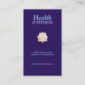 Simply Fancy  Purple Health Photo Business Card (Back)