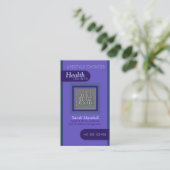 Simply Fancy  Purple Health Photo Business Card (Standing Front)