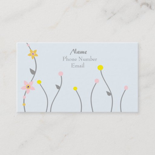 Customizable Simply Floral Business Cards