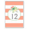Simply Floral & Stripes Table Number Table Cards