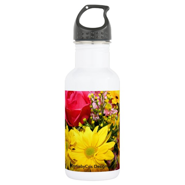 Simply Flowers Stainless Steel Water Bottle (Front)