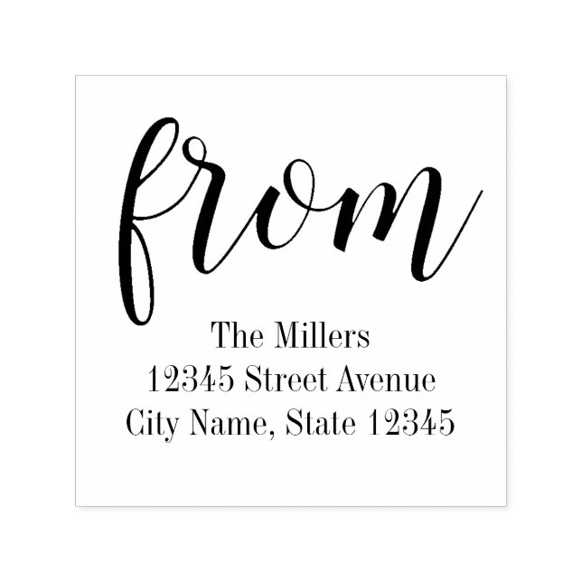 Simply From Personalized Rubber Stamp (Design)