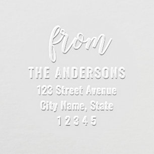 Simply From Return Address Custom Embosser