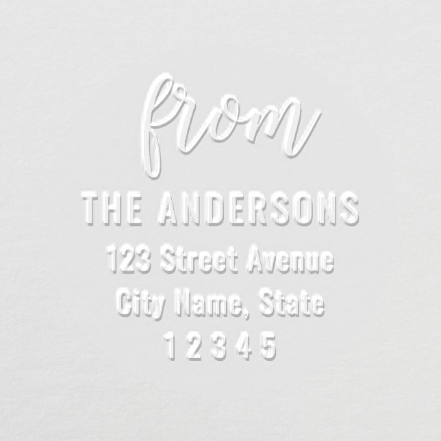 Simply From Return Address Custom Embosser (Design)