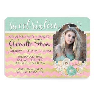Simply Glam Sweet 16 Birthday Party Invitation