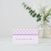 Simply Glamourous Wedding Placecard, Lavender Place Card (Standing Front)