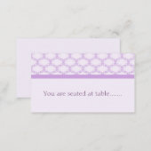 Simply Glamourous Wedding Placecard, Lavender Place Card (Front/Back)