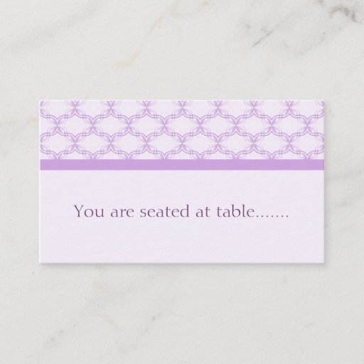 Customizable Simply Glamourous Wedding Placecard, Lavender Business Card Templates