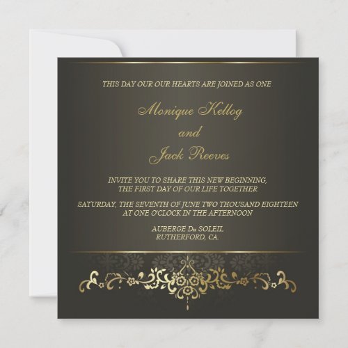 Simply Gold Invitation