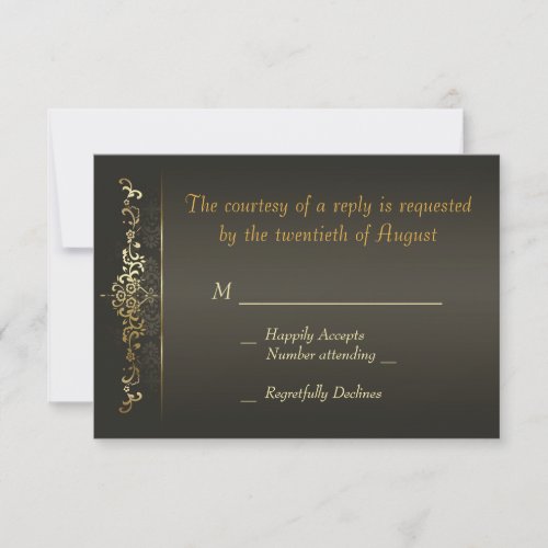 Simply Gold RSVP Card