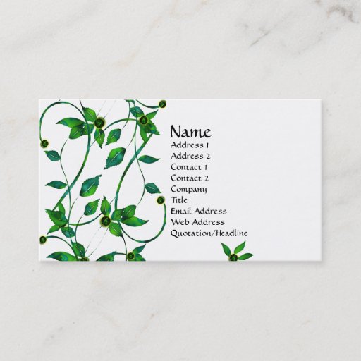 Customizable Simply Green Business Cards