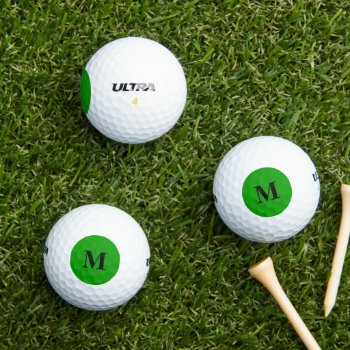Simply Green Solid Color Golf Balls by SimplyColor at Zazzle