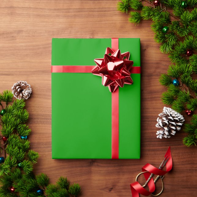 Simply Green Solid Color Wrapping Paper (Holiday Gift)