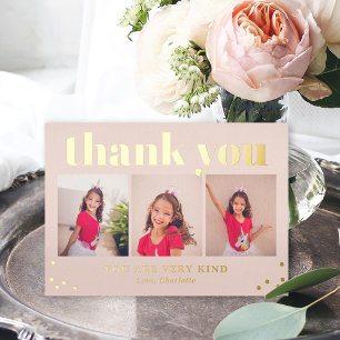 Simply Happy Flat FOIL Grad Thank You Card