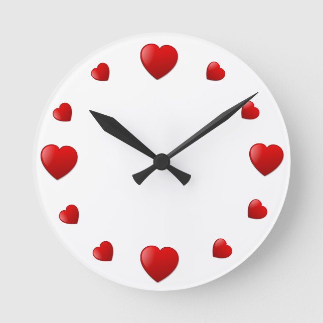 Simply Hearts Wall Clock (Front)