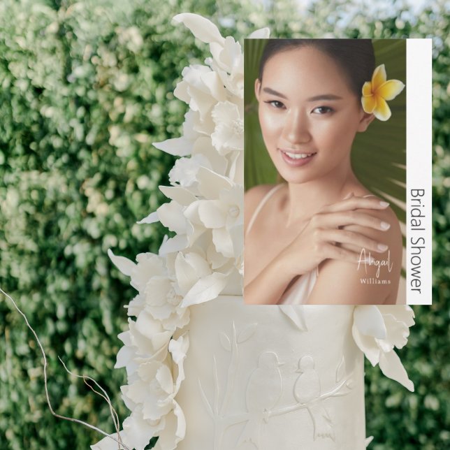 Simply Her Modern Bride Photo Bridal Shower Invitation (Creator Uploaded)