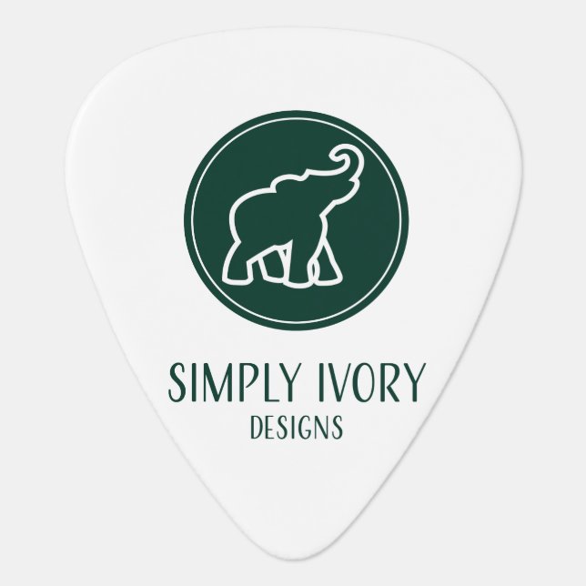 Simply Ivory Guitar Pick (Front)