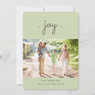 Simply Joy Holiday Photo Card   Mint