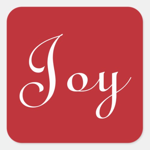 Simply JOY script holiday red inspirational tag