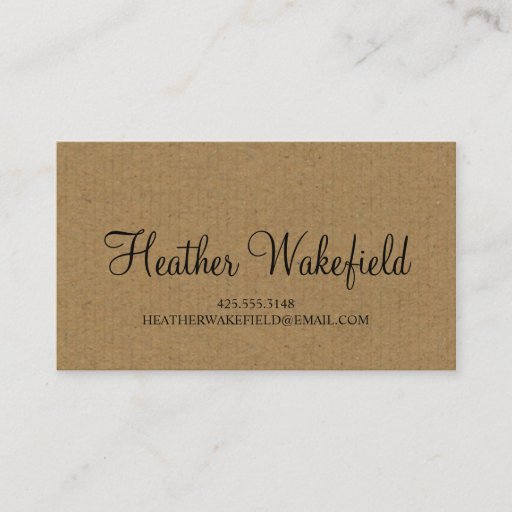 Customizable Simply Kraft Calling Card Business Card Templates