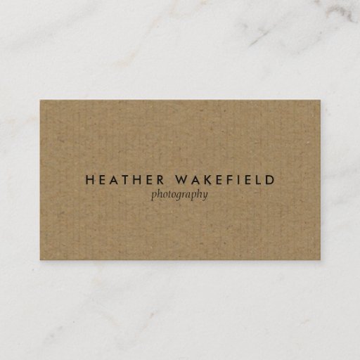 Customizable Simply Kraft Calling Card Business Card Template