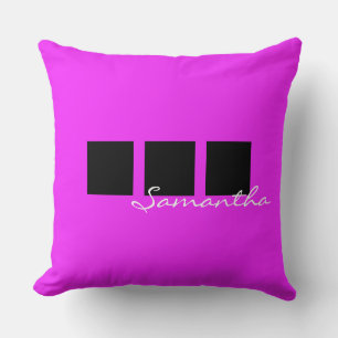 Simply Letter & Icon ART + your colors & ideas Throw Pillow