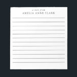 Simply Lined personalized notepad<br><div class="desc">Little Scribbles Paper | etsy | minted | zazzle | littlescribblespaper.com</div>
