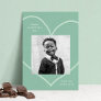 Simply Love Mint Green Heart Photo Valentine's Day Holiday Card