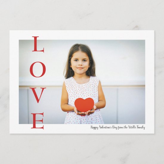 Simply Love Valentine's Day Photo Flat Card