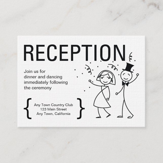 Simply Love Wedding Reception Card (Front)