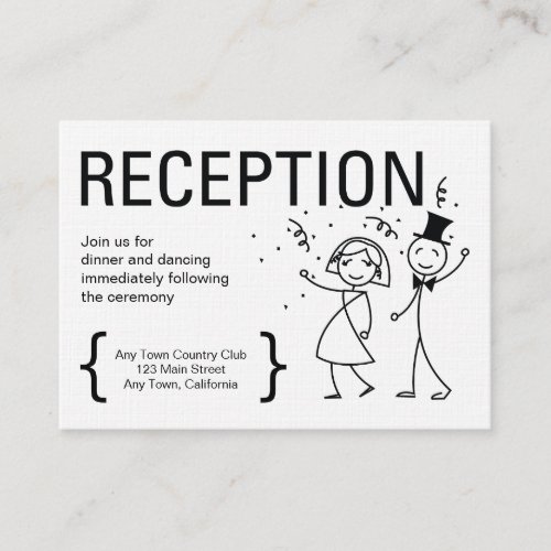 Simply Love Wedding Reception Card Business Card
