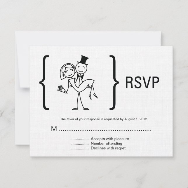 Simply Love Wedding RSVP Card (Front)
