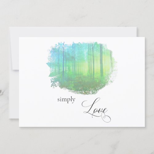 SIMPLY LOVE Woods Rustic Forest Wedding Invitation