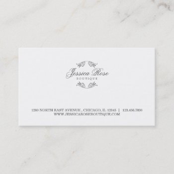 Simply Luxurious Boutique-style Business Card by orange_pulp at Zazzle