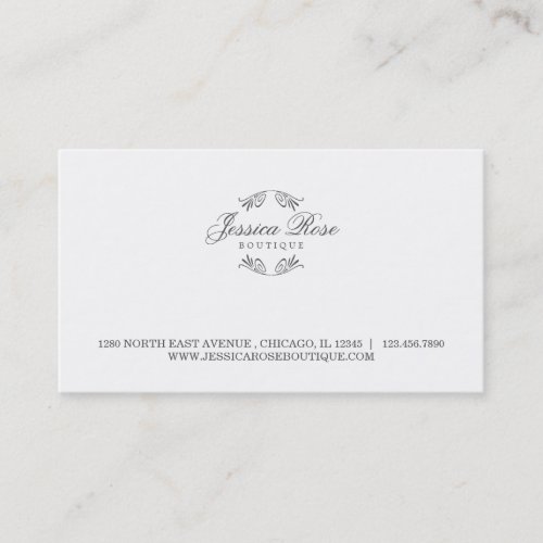 Simply Luxurious Boutique-Style Business Card