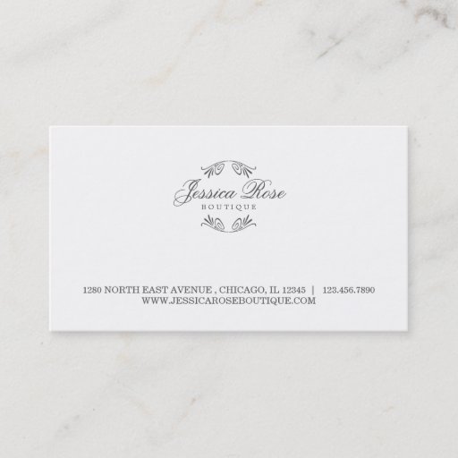 Customizable Simply Luxurious Boutique-Style Business Card