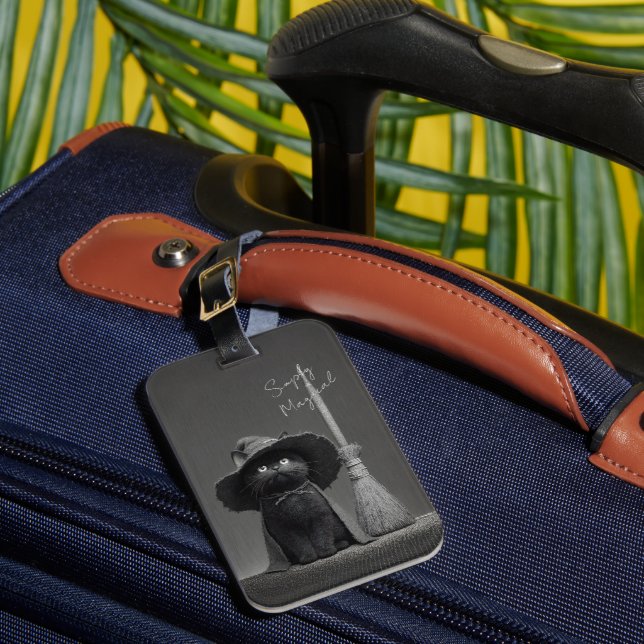 Simply Magical Witch Cat Luggage Tag (Front Insitu 1)