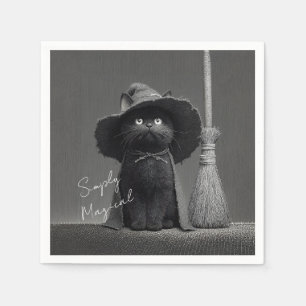 Simply Magical Witch Cat Napkins