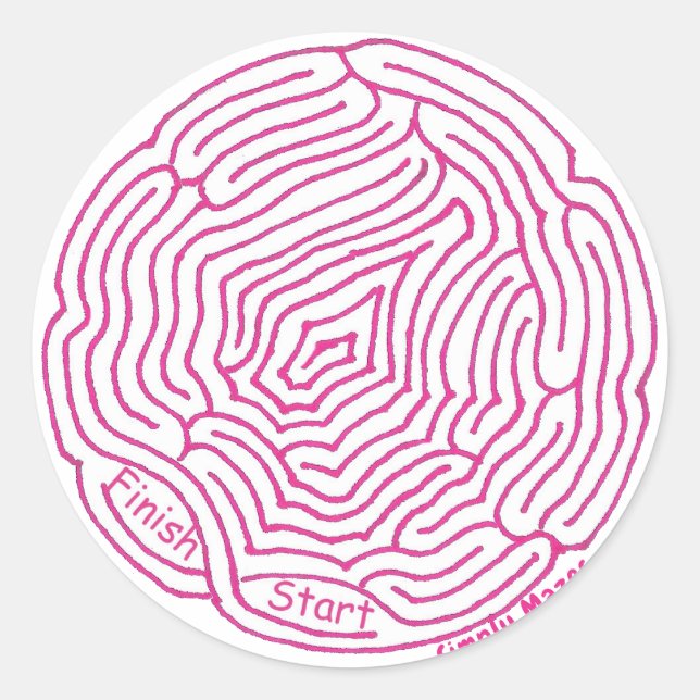 Simply Mazes Round Maze Sticker (Front)