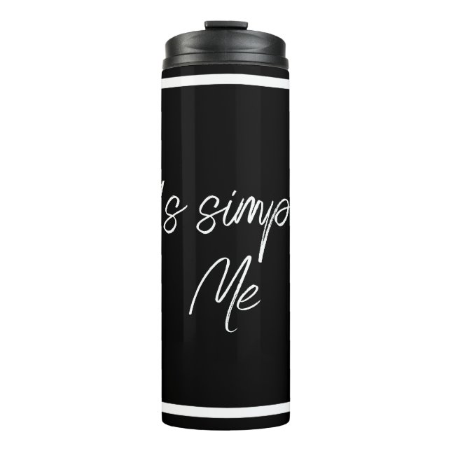 Simply Me – Elegant Black Insulated Bottle (Front)