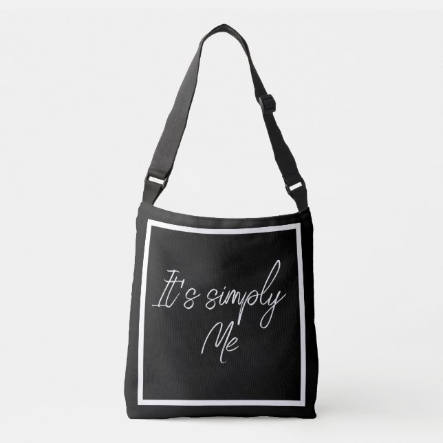 Simply Me – Elegant Black Simple Tote Bag (Front)